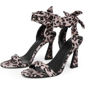 Leopard Print Ankle Strap Heels